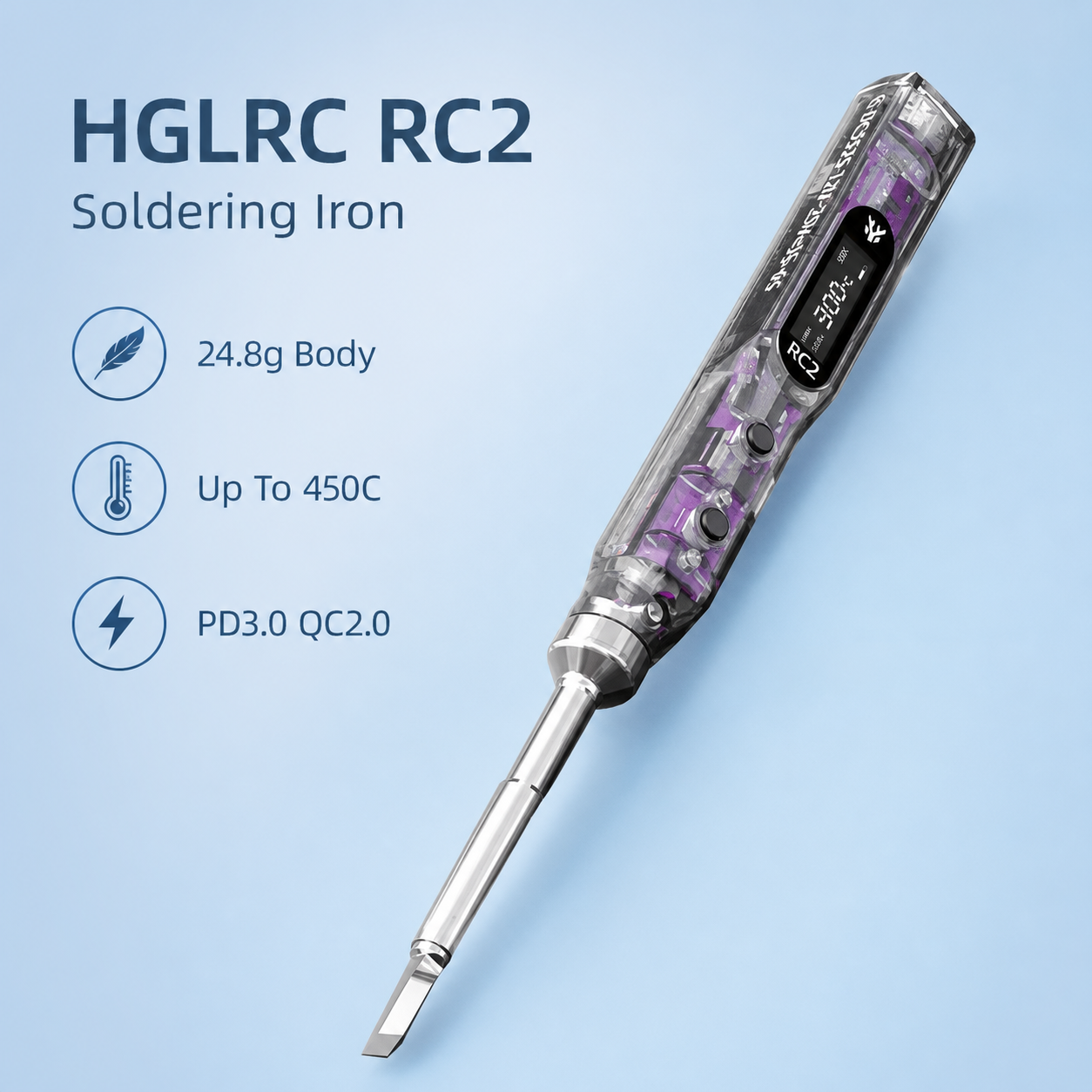 Electronics Repair Classes - Ferro de Solda Portátil HGLRC RC2