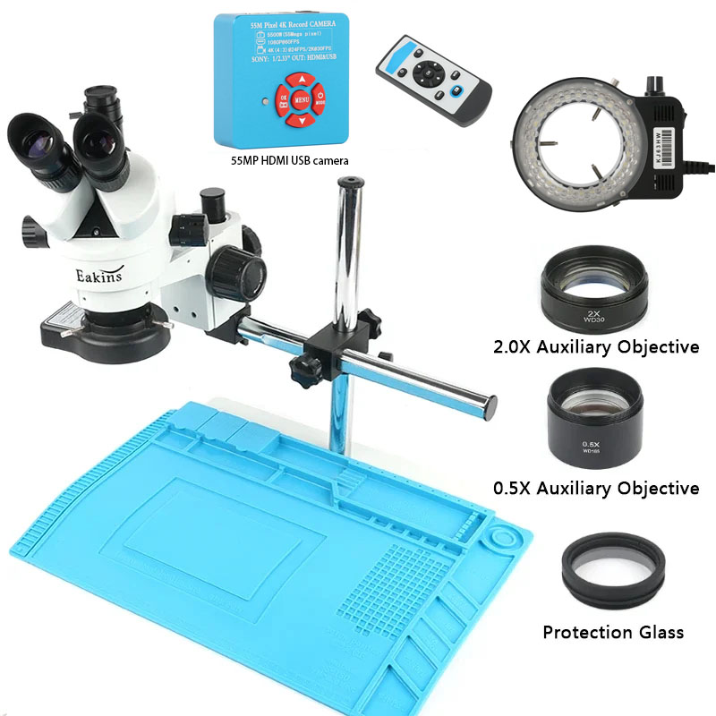 Electronics Repair Simulator - Microscópio estéreo trinocular com zoom focal