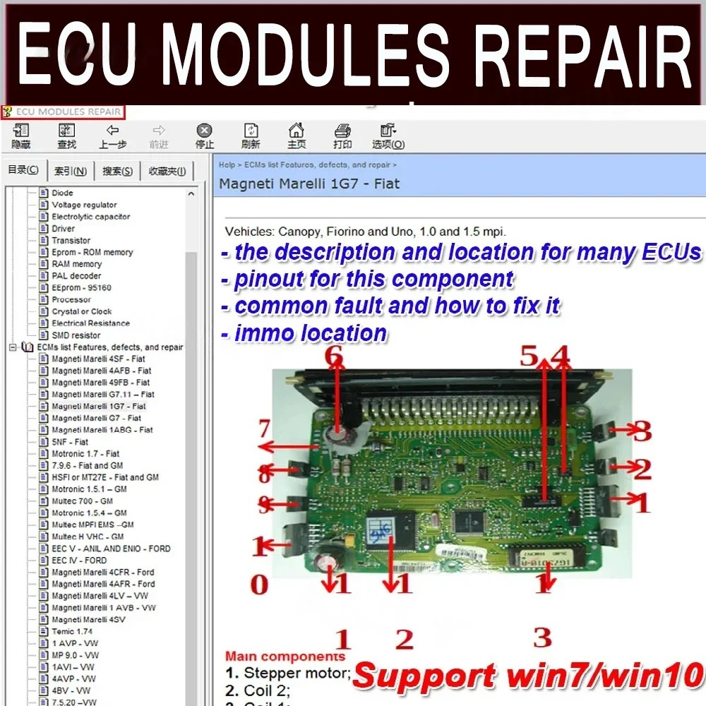 Electronics Repair Book - Software de Reparo de ECU: Reparo