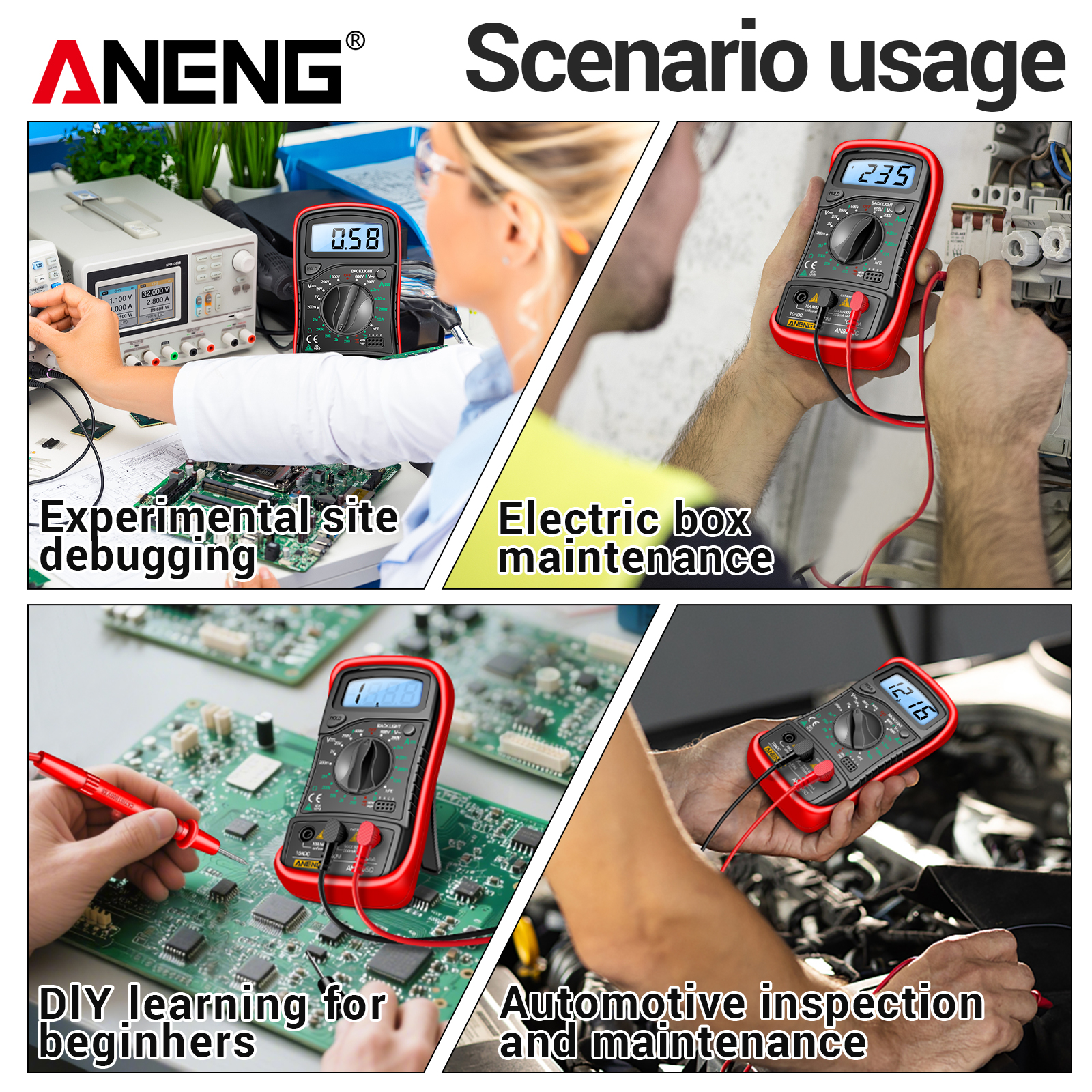 Multímetro Portátil ANENG AN82 - Electronic Repair avaliação e preço